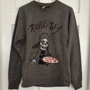 Roberta’s Pizza Sweatshirt Skull Skeleton Reaper